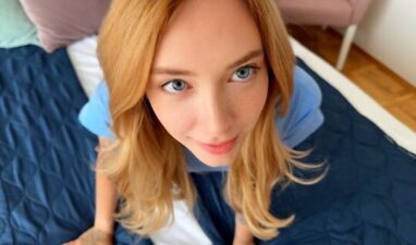 Young Russian blonde gives a juicy blowjob to her boyfriend ...