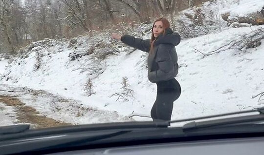 A Redhead With Big Tits Gave Herself To A Pickup Artist